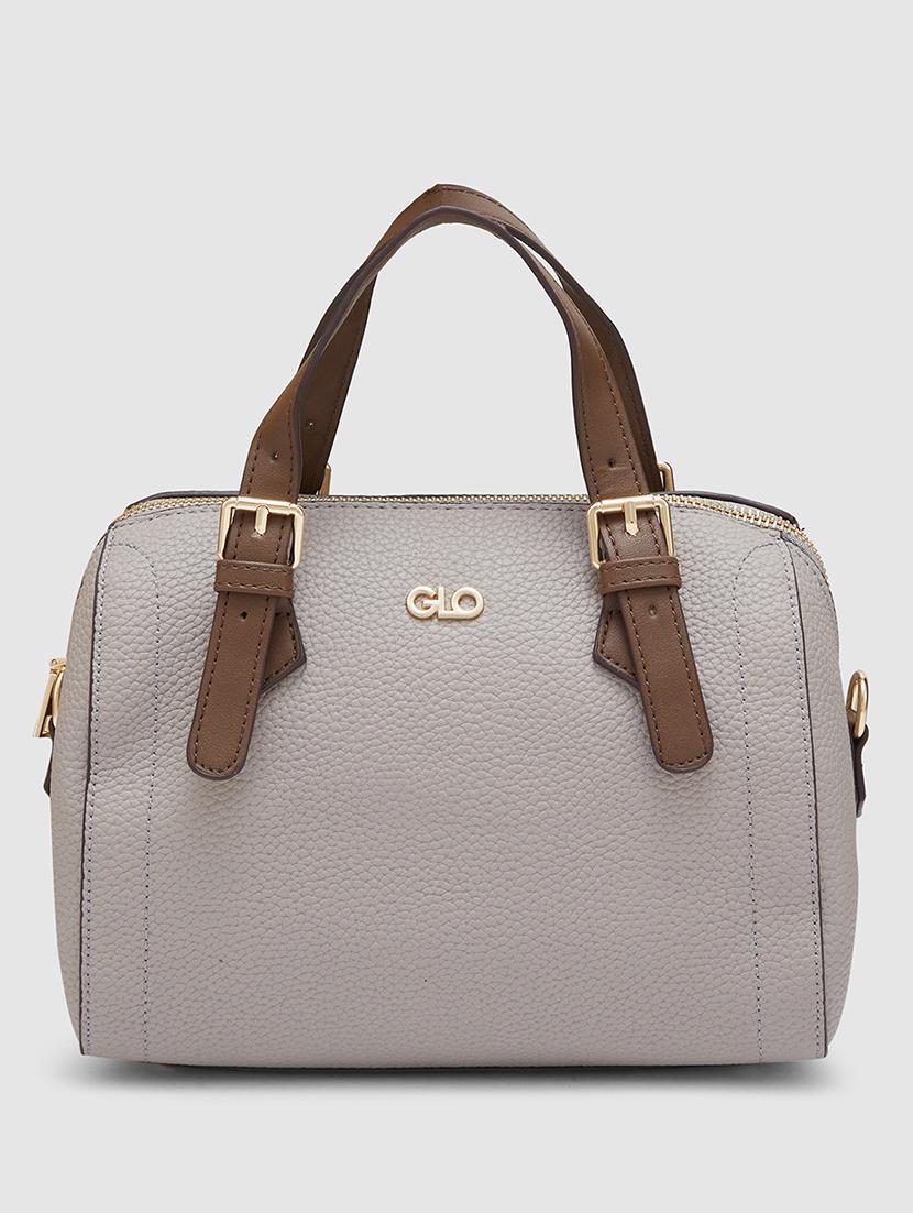 women solid leatherette handbag - 20405807 - Standard Image - 4