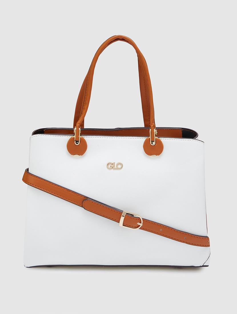 women solid leatherette handbag - 20405810 - Zoom Image - 0