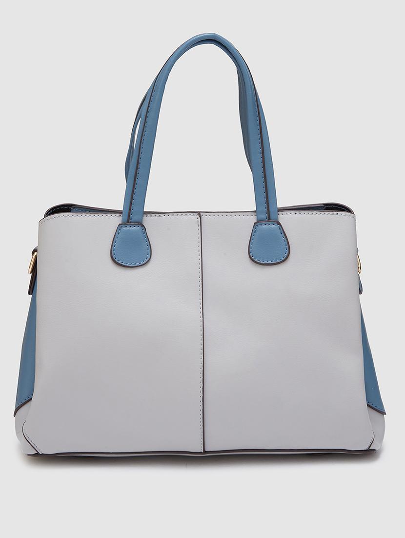 women solid leatherette handbag - 20405811 - Standard Image - 1