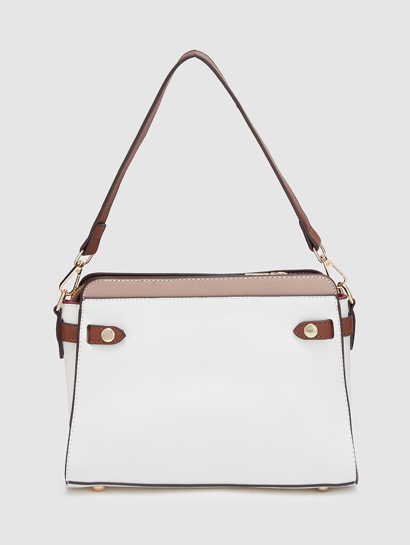 white leatherette (pu) handbag - 20405812 -  Standard Image - 1