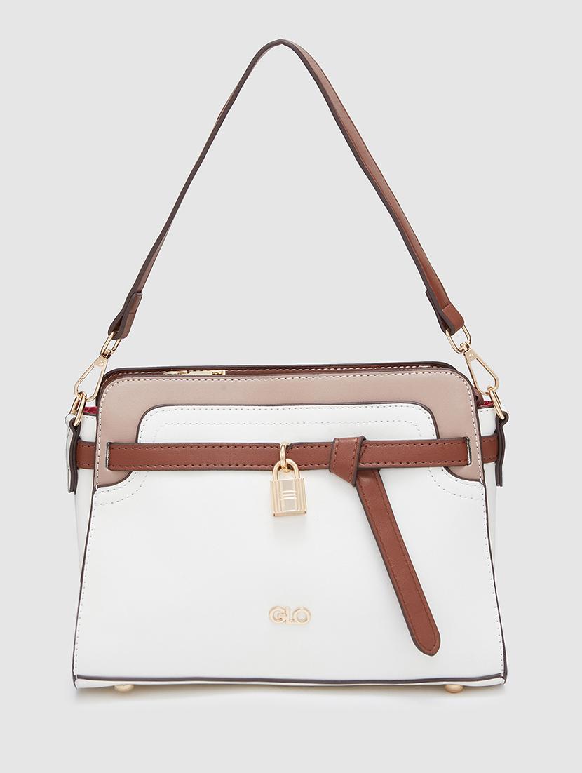 white leatherette (pu) handbag - 20405812 - Standard Image - 4