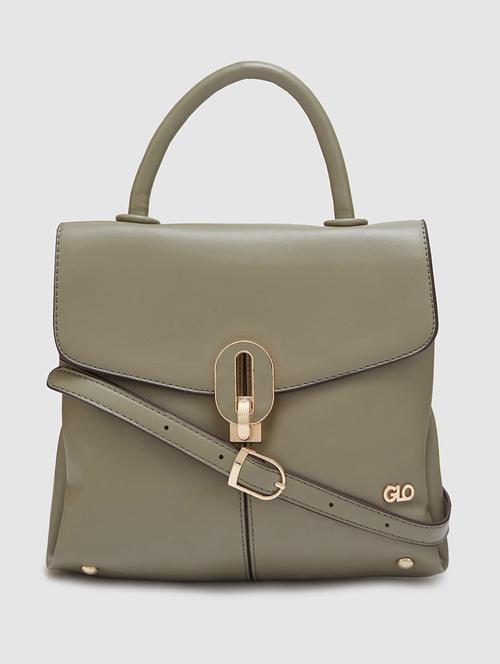 women solid leatherette handbag - 20405814 - Standard Image - 0