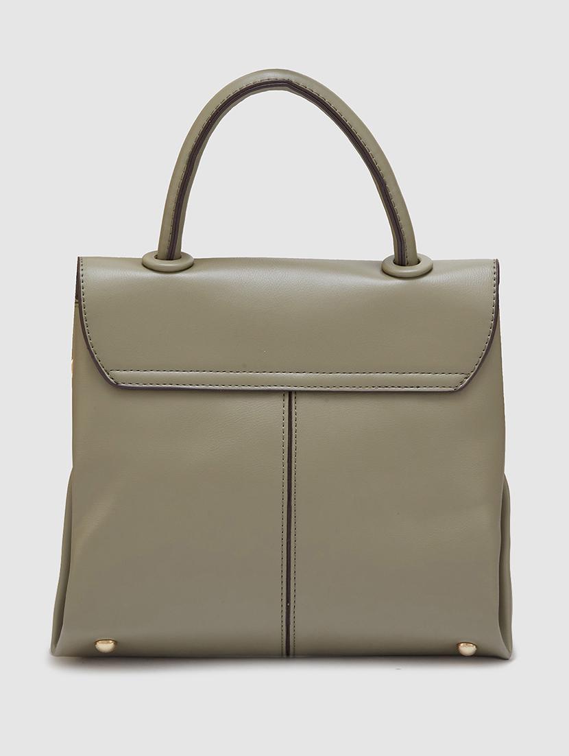 women solid leatherette handbag - 20405814 -  Standard Image - 1