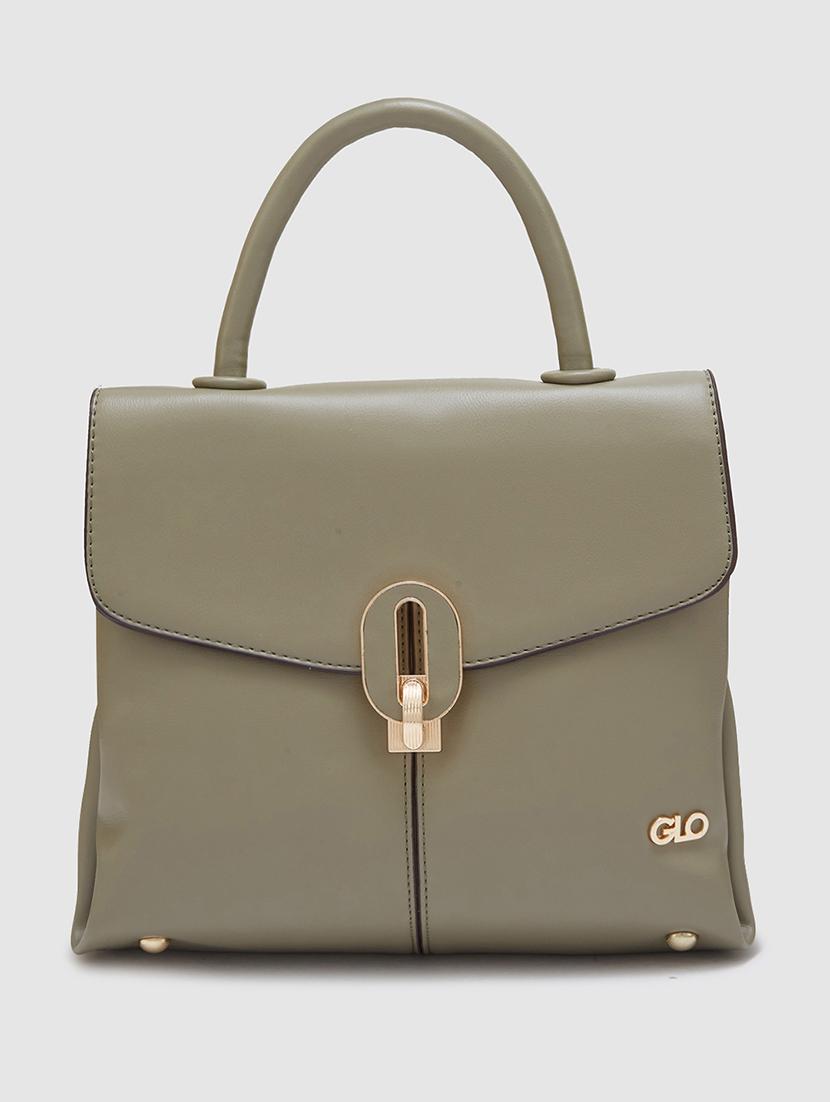 women solid leatherette handbag - 20405814 - Standard Image - 4