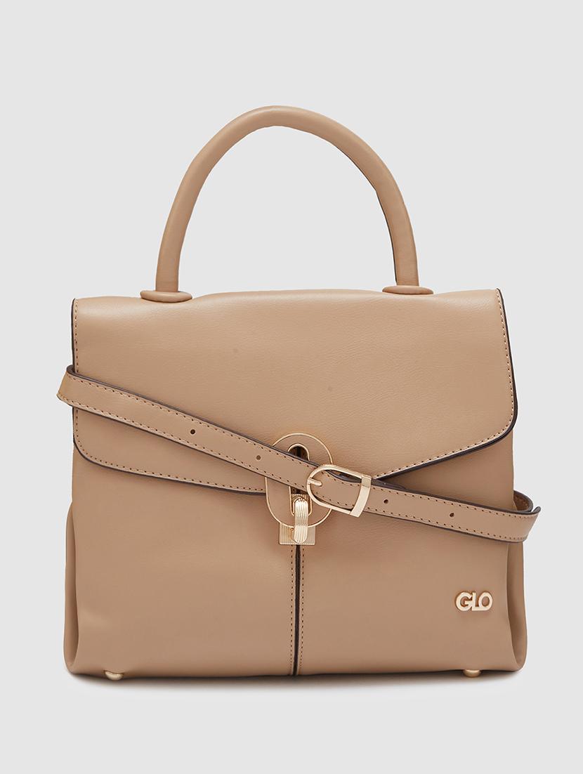 women solid leatherette handbag - 20405815 - Zoom Image - 0