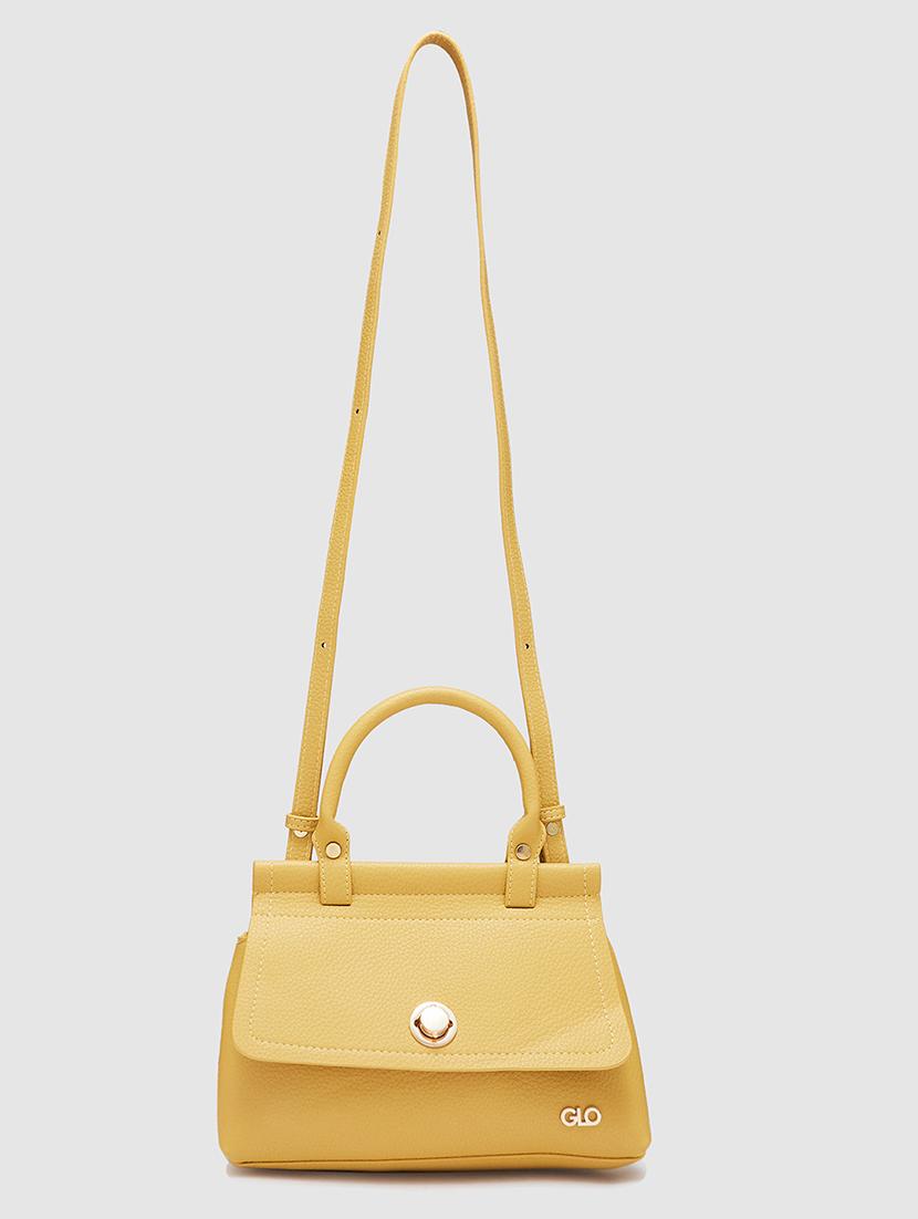 yellow leatherette (pu) handbag - 20405818 - Zoom Image - 0