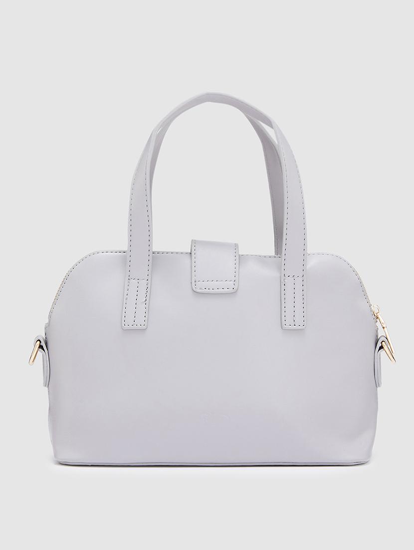 grey leatherette (pu) handbag - 20405820 -  Standard Image - 1