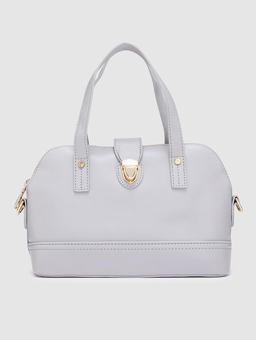 grey leatherette (pu) handbag - 20405820 - Standard Image - 4