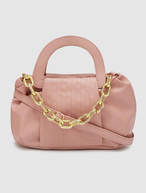 peach leatherette (pu) regular handbag - 20405822 - Standard Image - 0