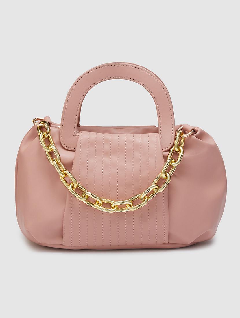 peach leatherette (pu) regular handbag - 20405822 - Standard Image - 4