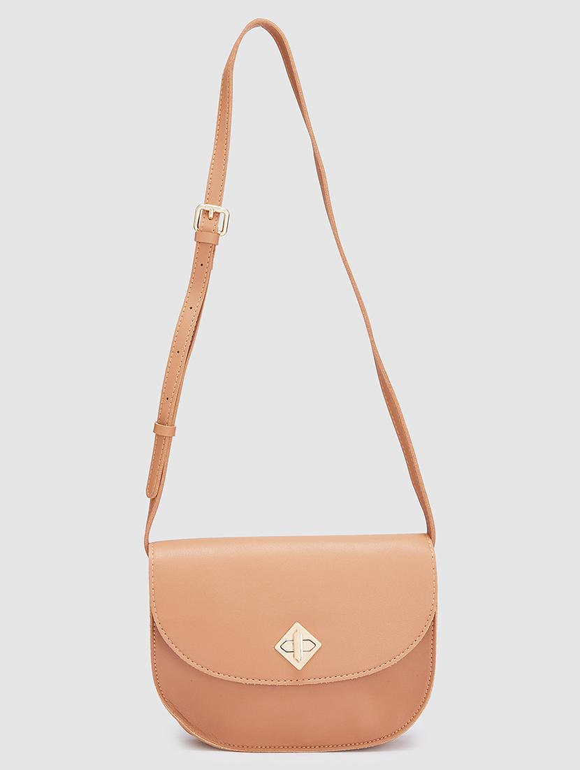 women solid pu leatherette regular sling bag - 20405824 - Zoom Image - 0