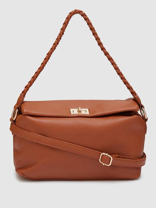 women solid leatherette handbag - 20405829 -  Standard Image - 0