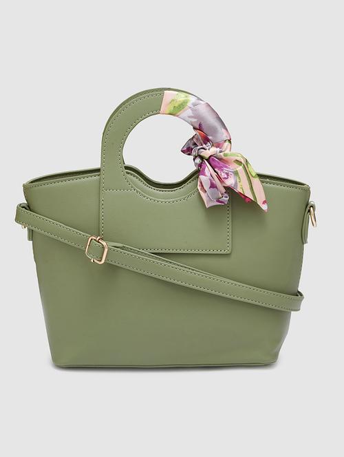women solid leatherette handbag - 20405830 -  Standard Image - 0