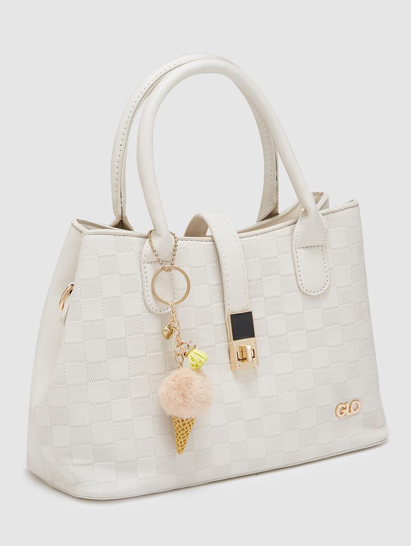 women texture leatherette handbag - 20405835 - Standard Image - 4