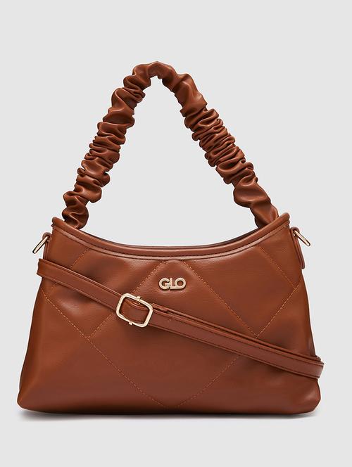women solid leatherette hobo handbag - 20405840 - Standard Image - 0