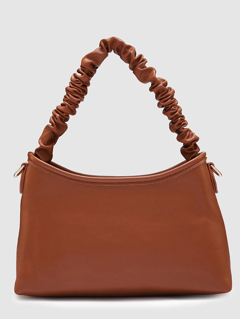 women solid leatherette hobo handbag - 20405840 - Standard Image - 1