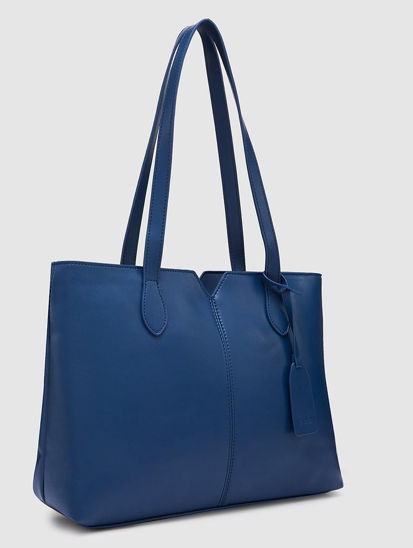 women solid leatherette handbag - 20405845 - Standard Image - 4