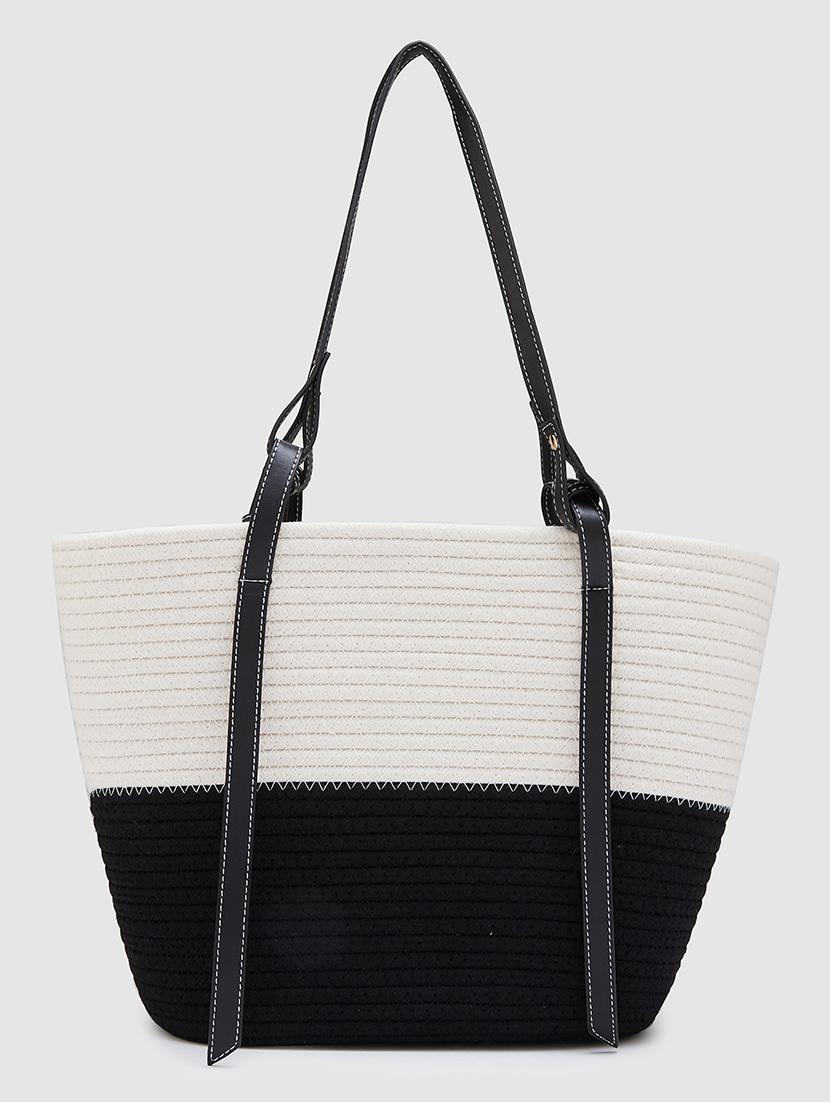 women color block leatherette handbag - 20405853 - Standard Image - 1