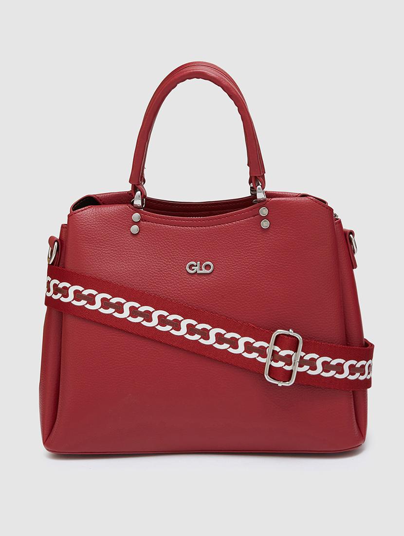 women solid leatherette handbag - 20405861 - Zoom Image - 0