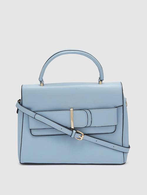 women solid leatherette handbag - 20405867 - Standard Image - 0