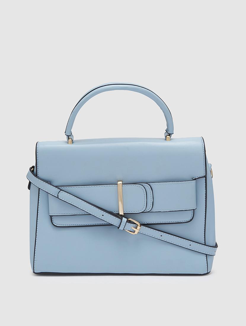 women solid leatherette handbag - 20405867 - Zoom Image - 0