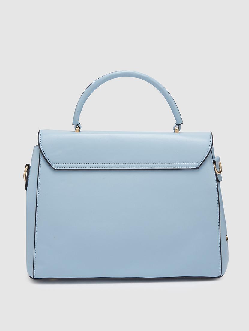 women solid leatherette handbag - 20405867 - Standard Image - 1