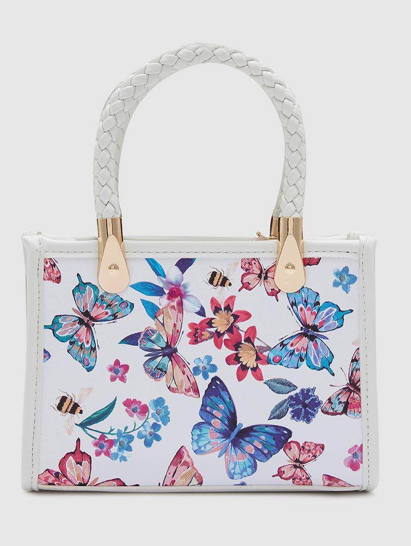 women floral leatherette handbag - 20405886 - Standard Image - 1