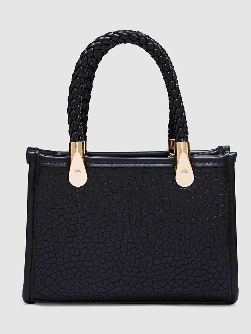 Women Texture Leatherette Handbag
