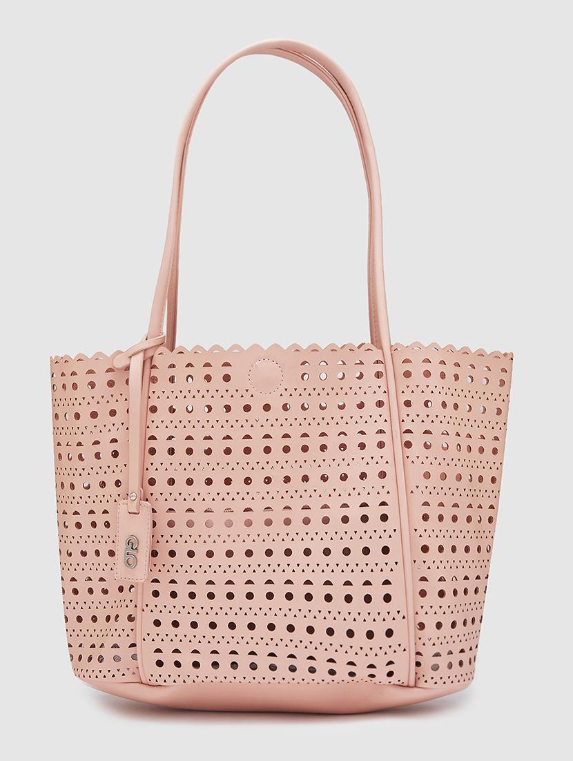 women cut work leatherette handbag - 20405888 -  Zoom Image - 0