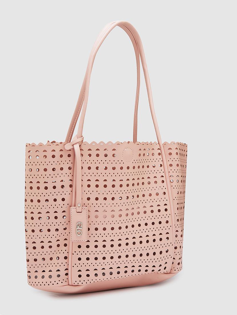 women cut work leatherette handbag - 20405888 - Standard Image - 4