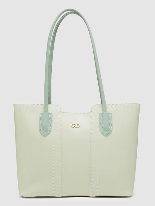 women solid leatherette handbag - 20405890 -  Standard Image - 0