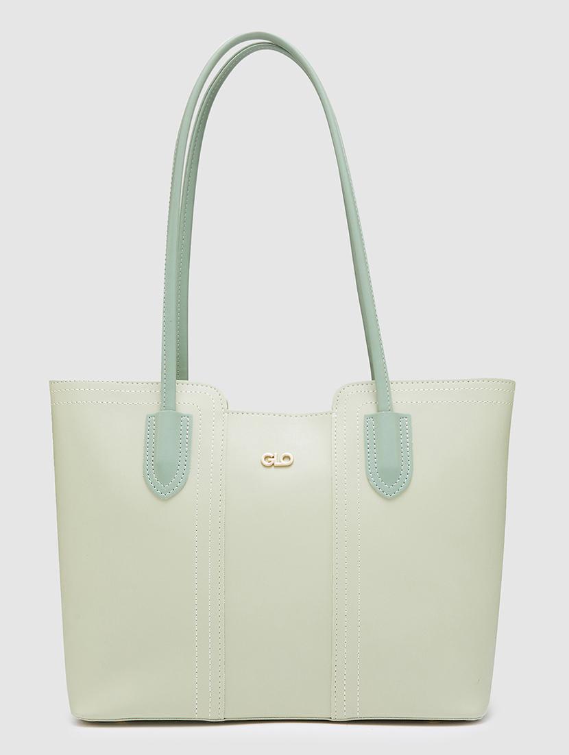 women solid leatherette handbag - 20405890 -  Zoom Image - 0
