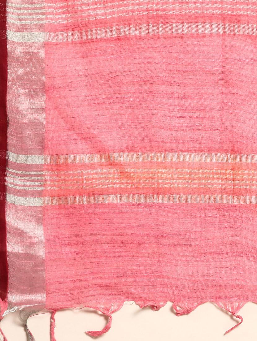 women's self design pink colored saree with blouse - 20405989 - Standard Image - 4