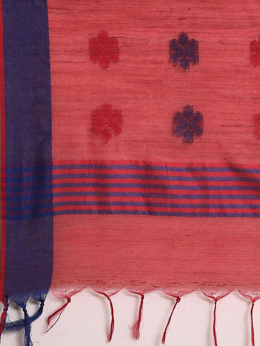 women's self design red colored saree with blouse - 20406113 - Standard Image - 4