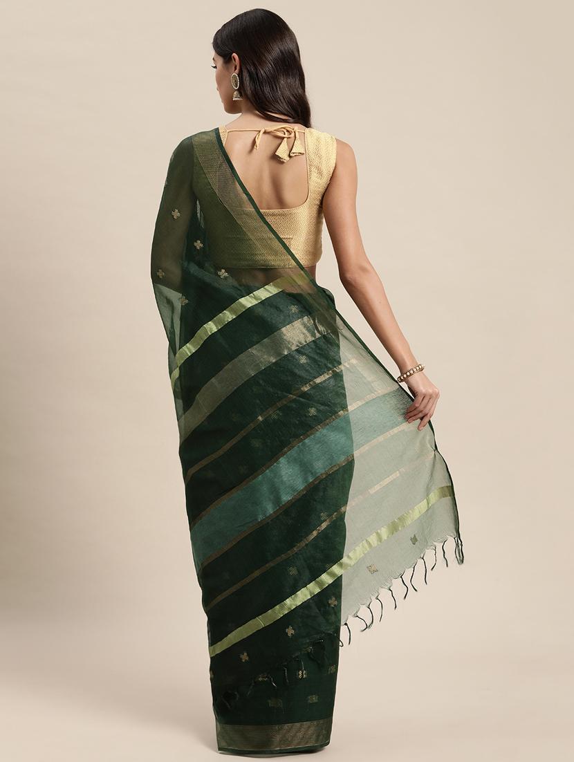 green self design bhagalpuri saree with blouse - 20406209 - Standard Image - 1