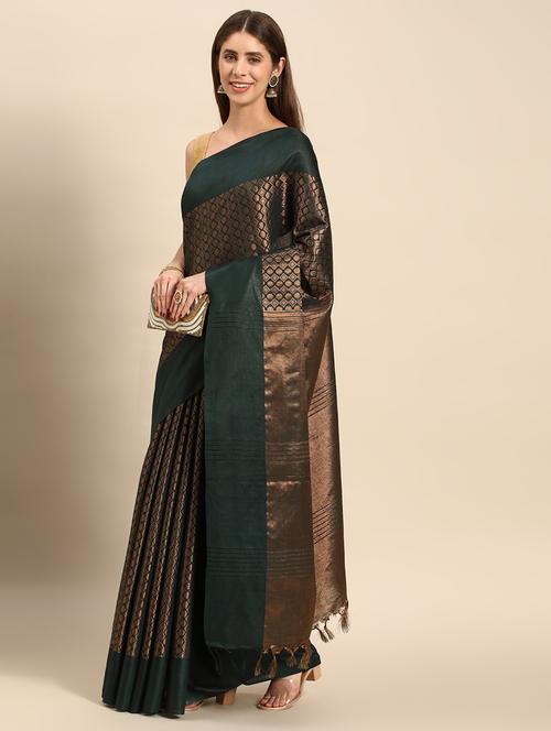 women's self design black colored saree with blouse - 20406289 - Standard Image - 0