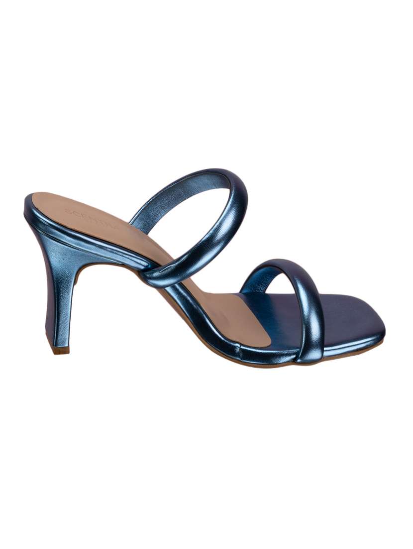 women two strap slip on heels - 20406727 -  Standard Image - 1