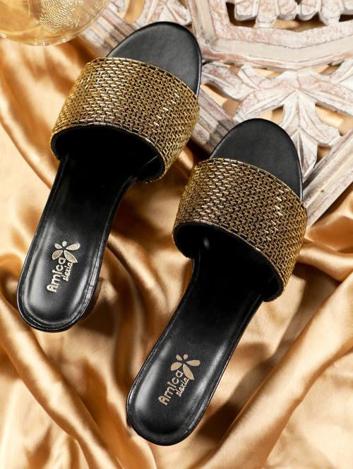 women embellished ethnic sandals - 20406732 - Standard Image - 0