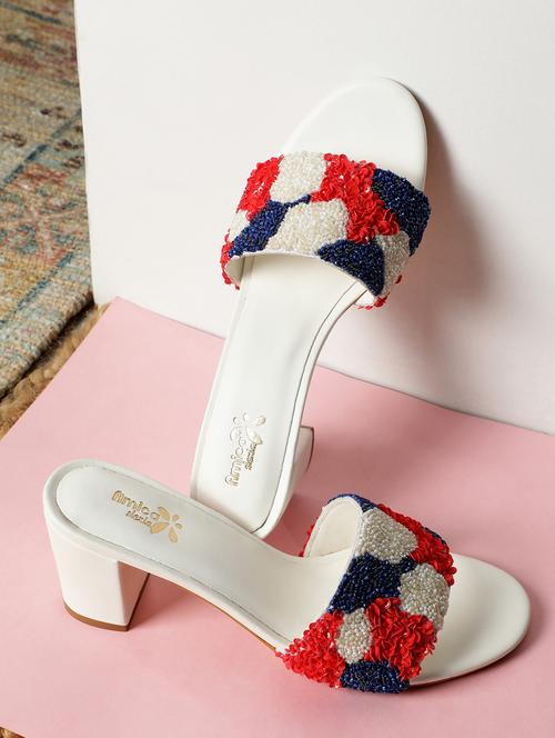 women embellished ethnic sandals - 20406735 - Standard Image - 0