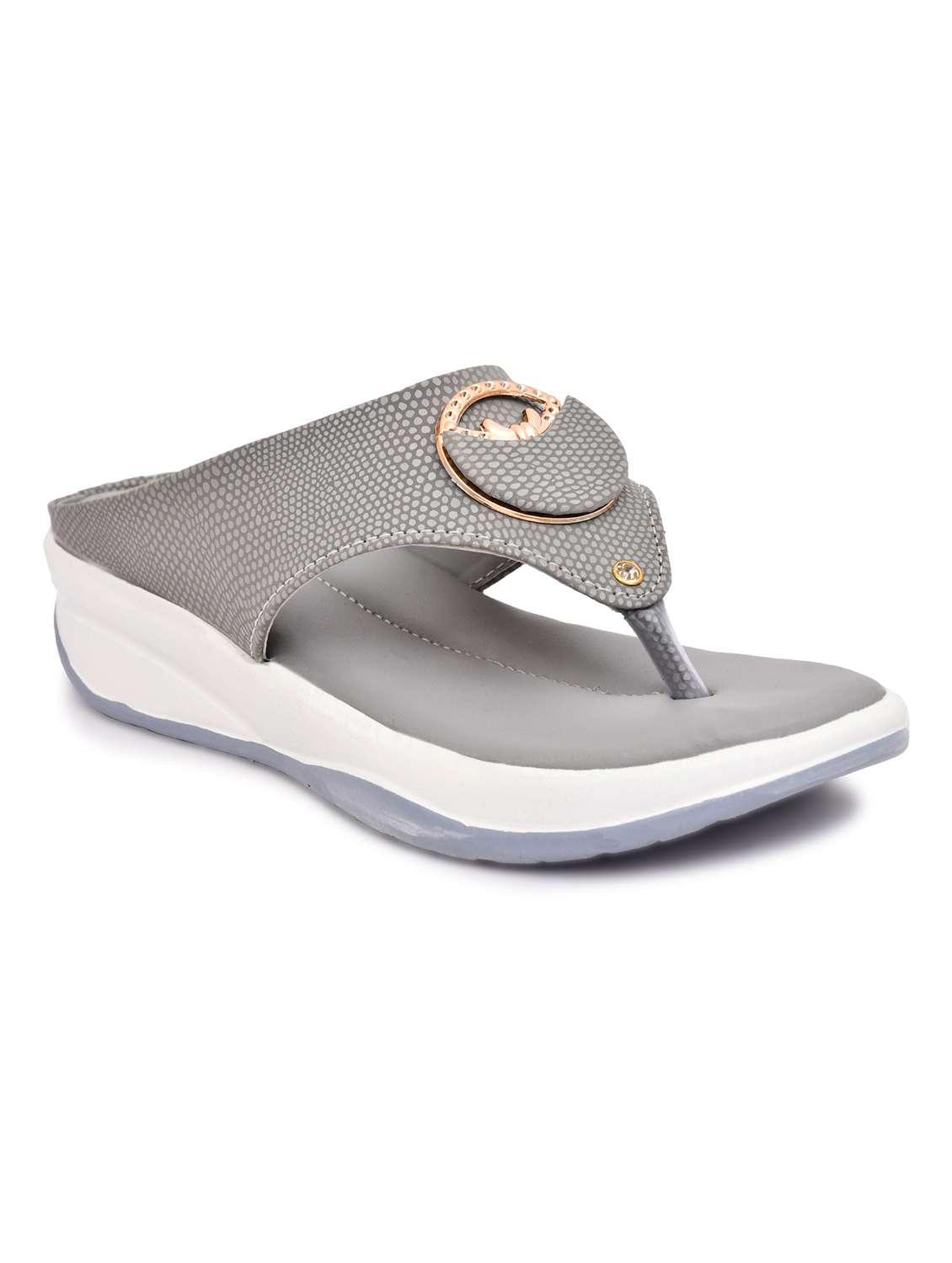 women's silver toe separator sandal - 20406843 -  Standard Image - 1