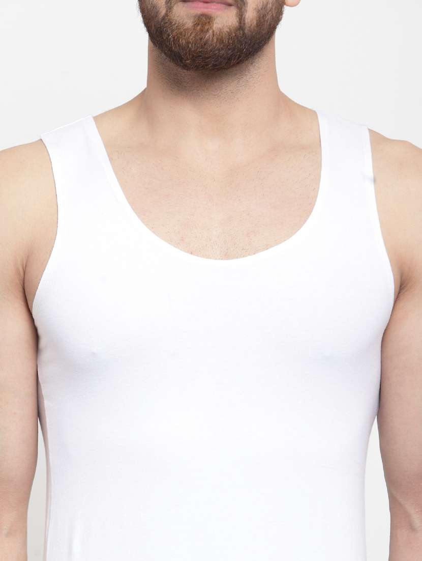 white lyocell elastane vest - 20408646 - Standard Image - 4