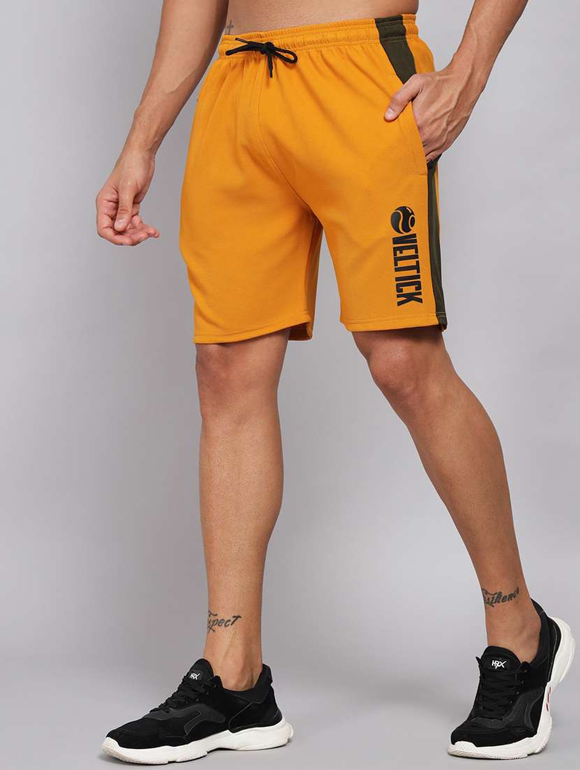 men mid rise typographic printed shorts - 20409234 -  Standard Image - 1