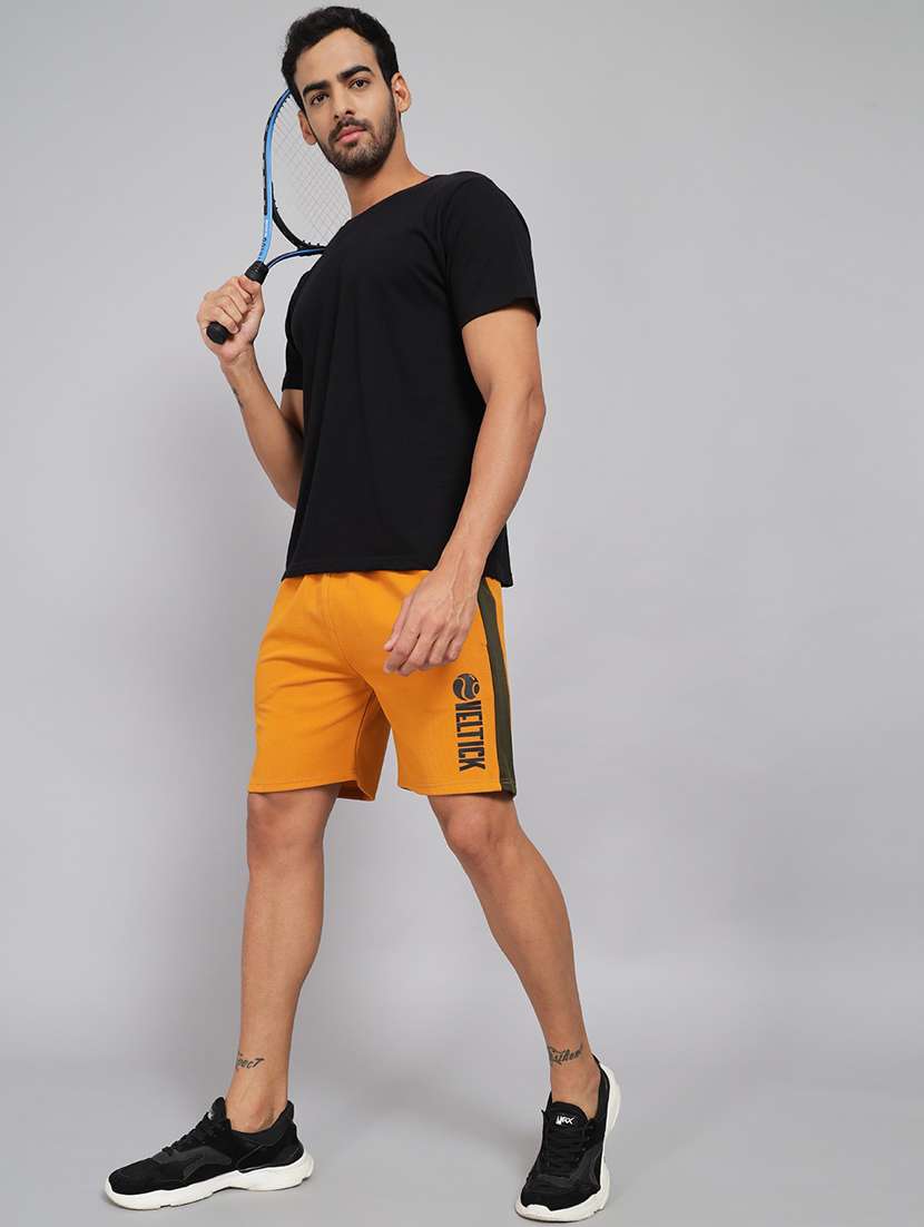 men mid rise typographic printed shorts - 20409234 -  Standard Image - 4