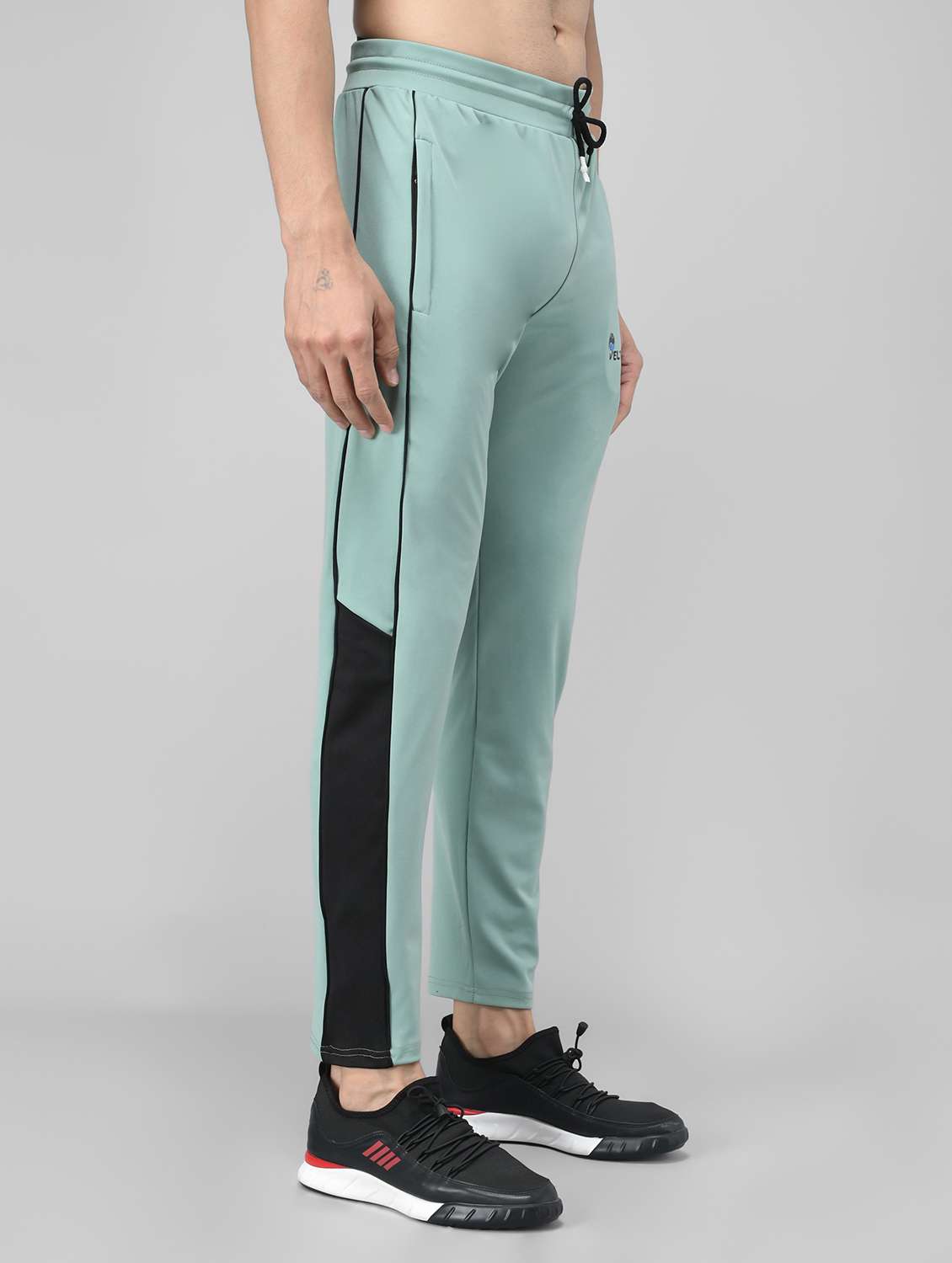 men's color block ankle length track pant - 20409328 -  Standard Image - 1