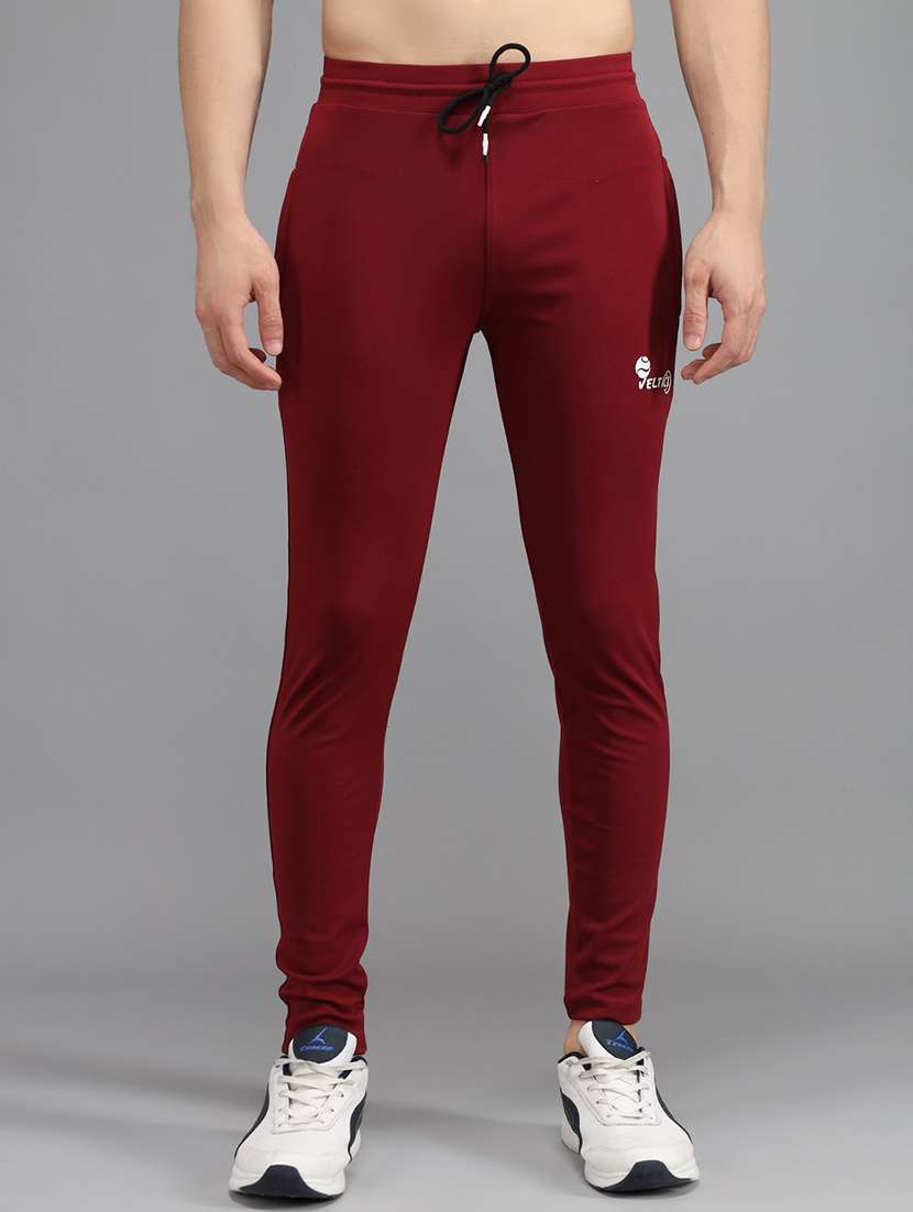 men's solid ankle length track pant