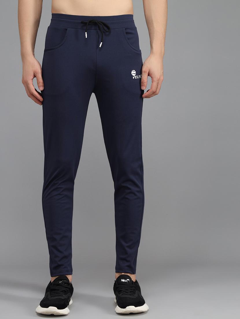 men's solid ankle length track pant