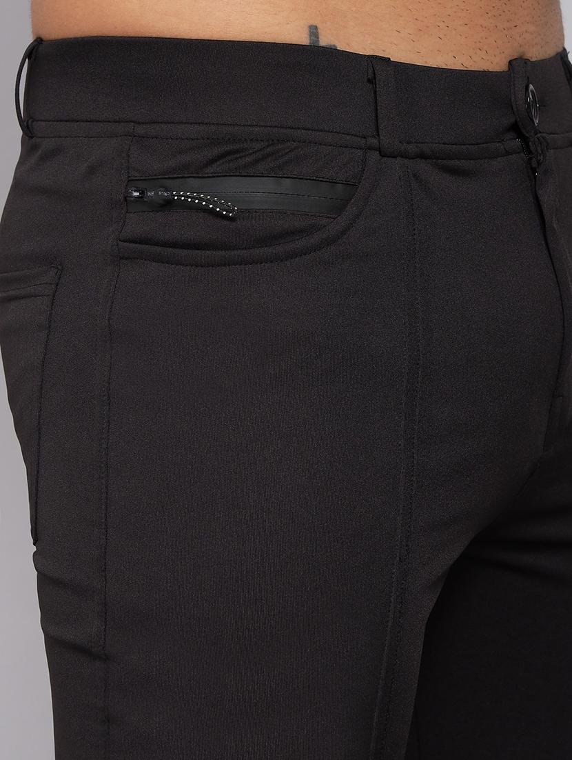 men's solid ankle length track pant - 20409356 - Standard Image - 4
