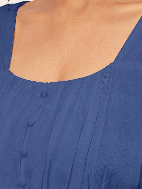 women blue viscose regular top - 20409588 - Standard Image - 4