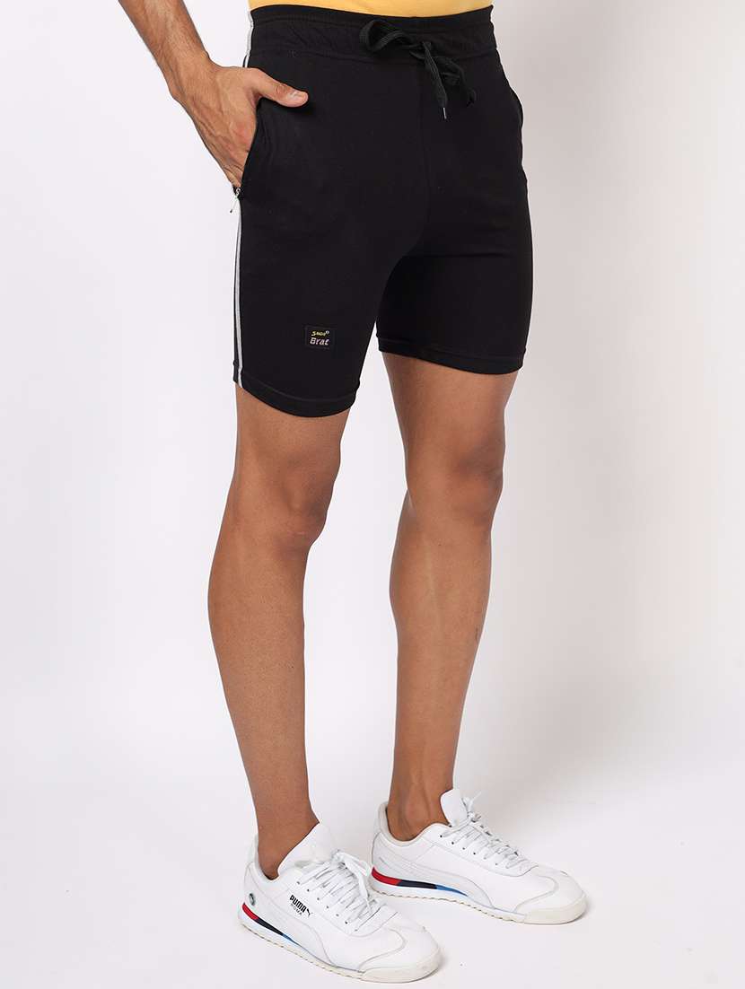 men mid rise solid shorts - 20410154 -  Standard Image - 1