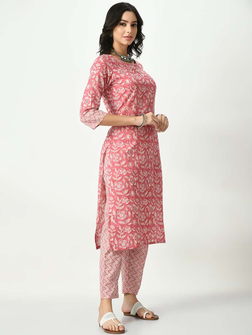 pink kurta pant set with dupatta - 20410452 -  Standard Image - 1